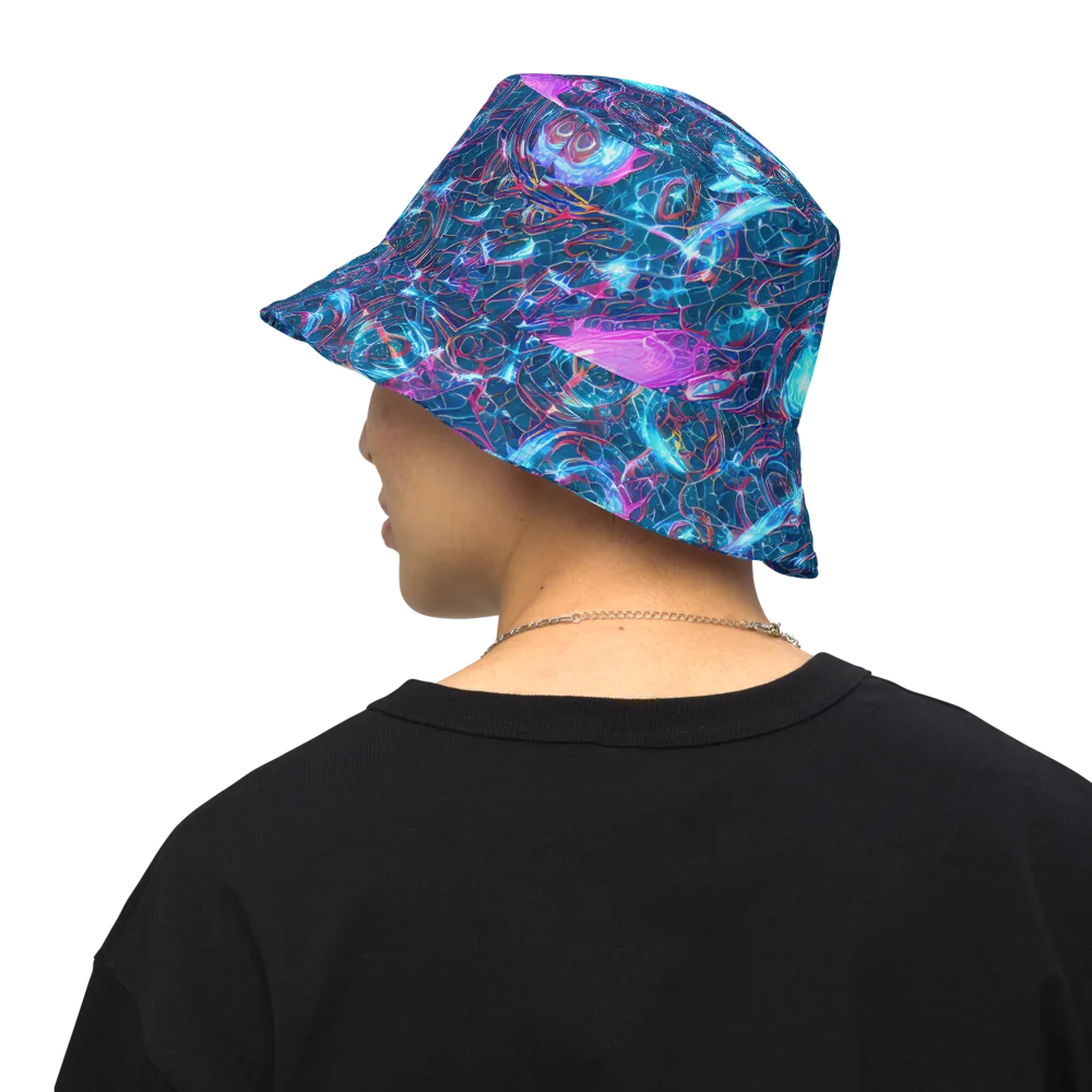 Celestial Circuitry on Reversible Bucket Hat — Back Inside