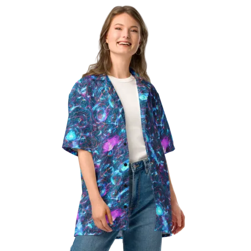 Celestial Circuitry on a Button Shirt