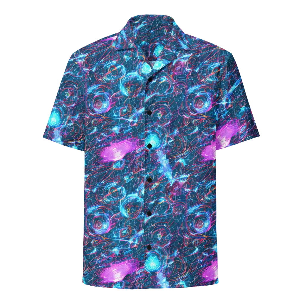 Celestial Circuitry on Button Shirt — Front