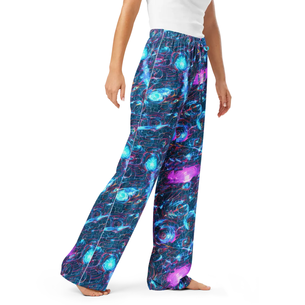 Celestial Circuitry on Women's Pajama Pants — Right Front