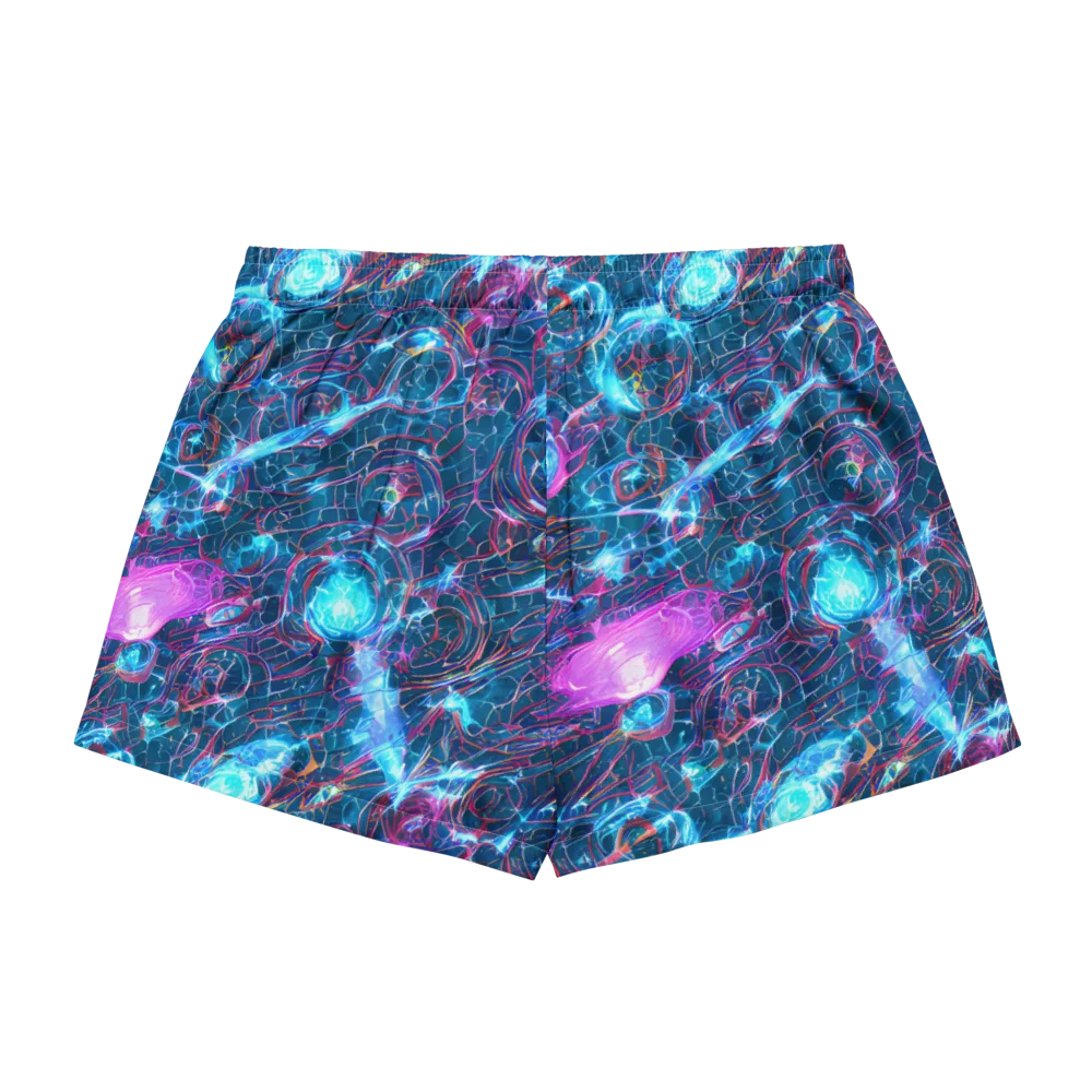 Celestial Circuitry on Women's Pajama Shorts — Back