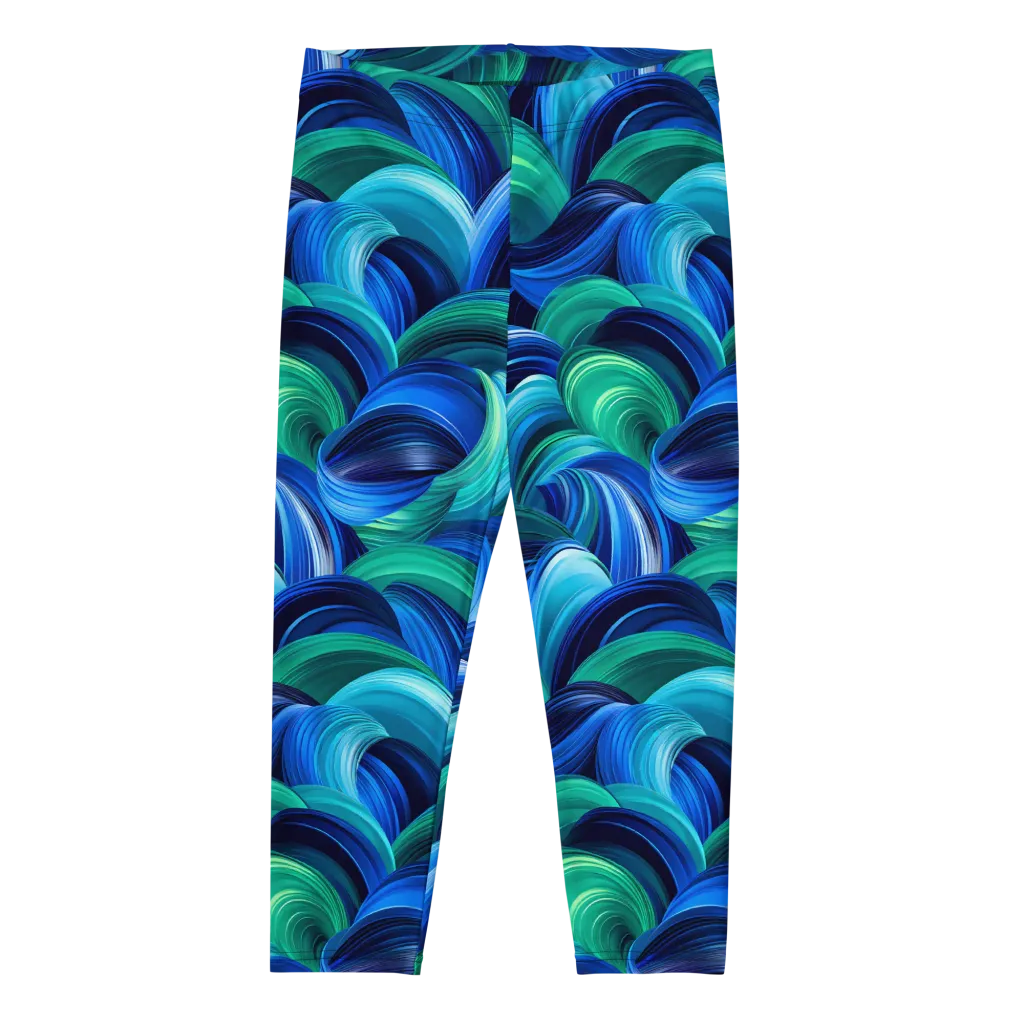 Emerald Surge on Capri Leggings — Front