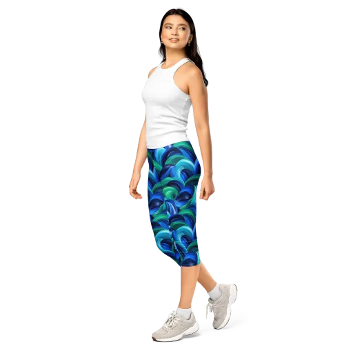 Emerald Surge on a Capri Leggings
