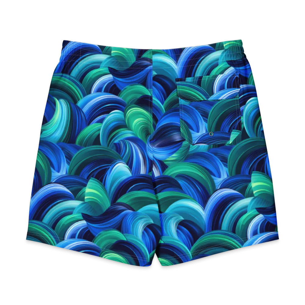 Emerald Surge on Men's Board Shorts — Back