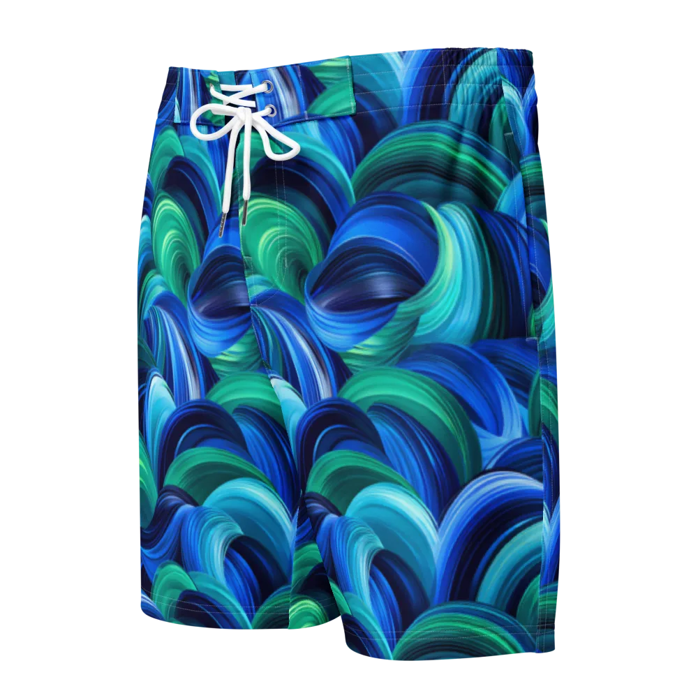 Emerald Surge on Men's Board Shorts — Front