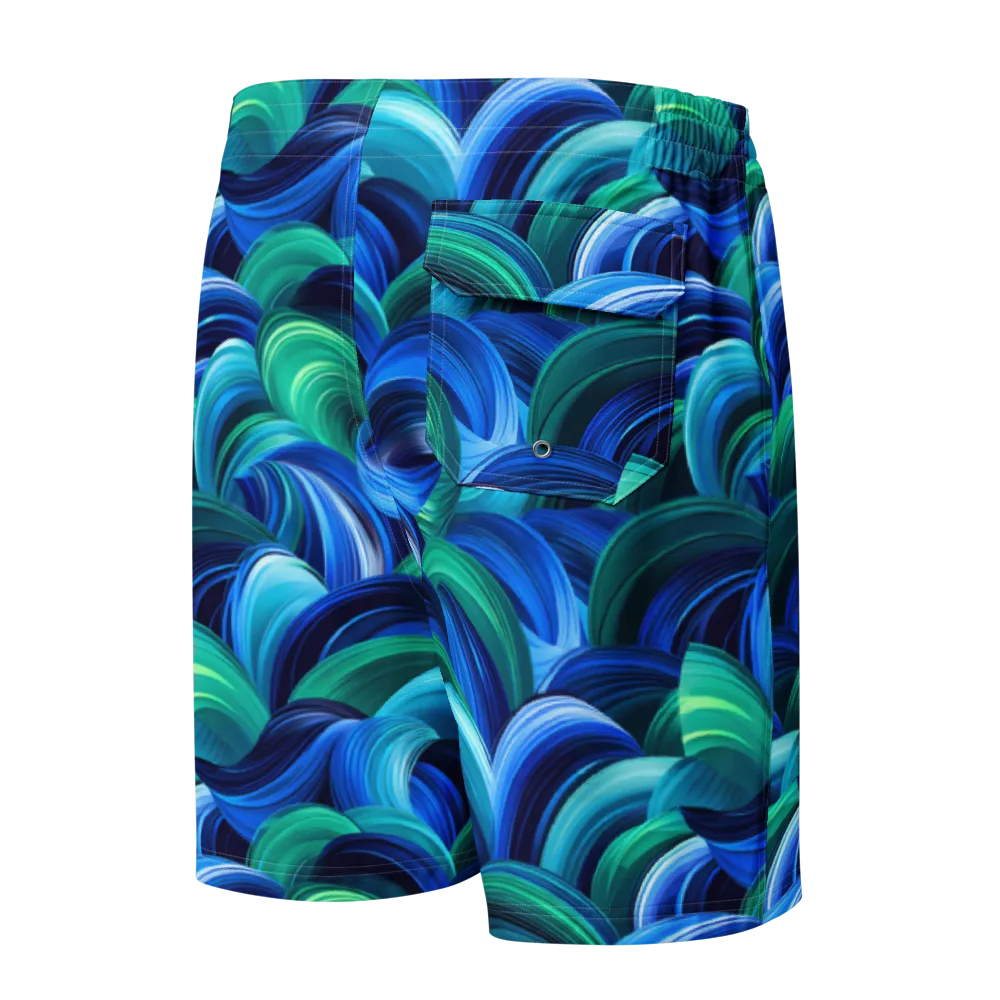 Emerald Surge on Men's Board Shorts — Back