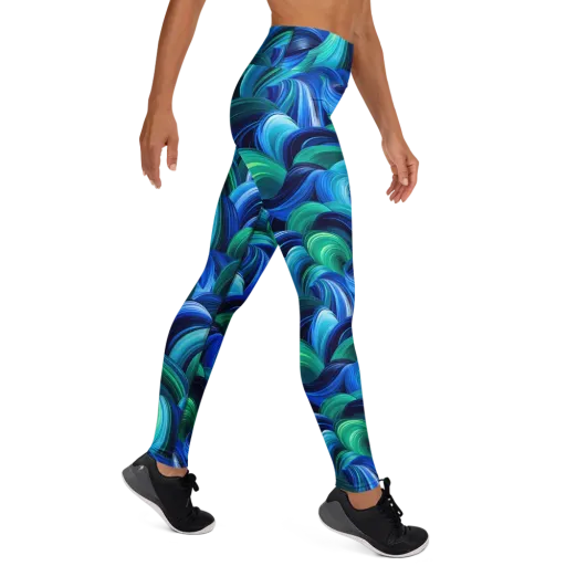Emerald Surge on a Yoga Leggings