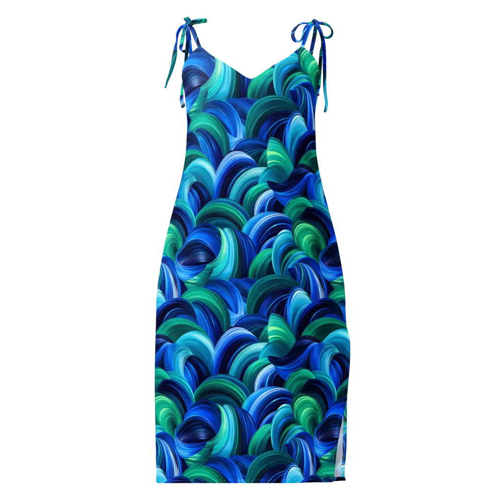 Emerald Surge on Slip Dress — Front