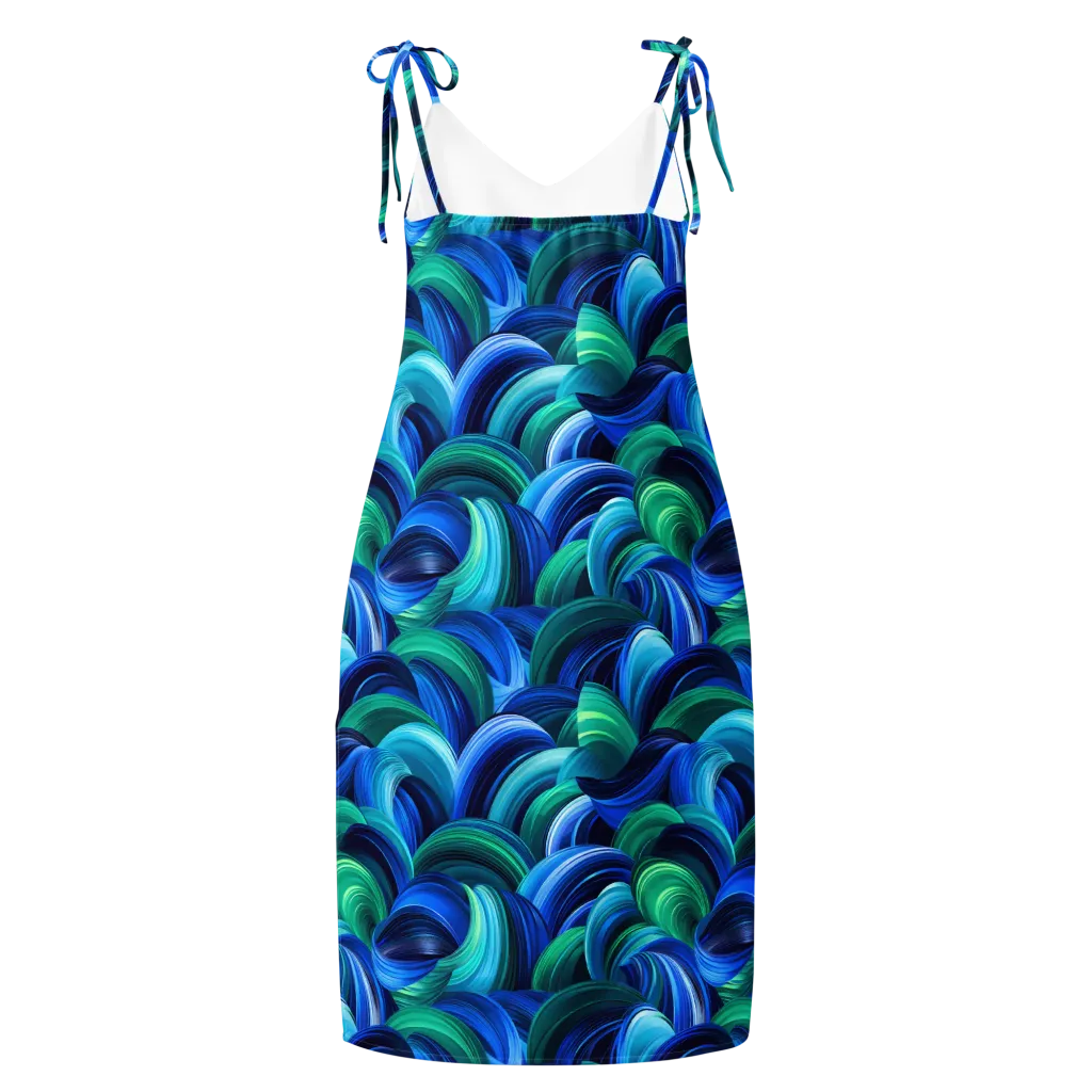 Emerald Surge on Slip Dress — Back