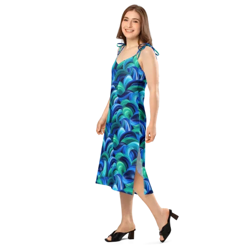 Emerald Surge on a Slip Dress
