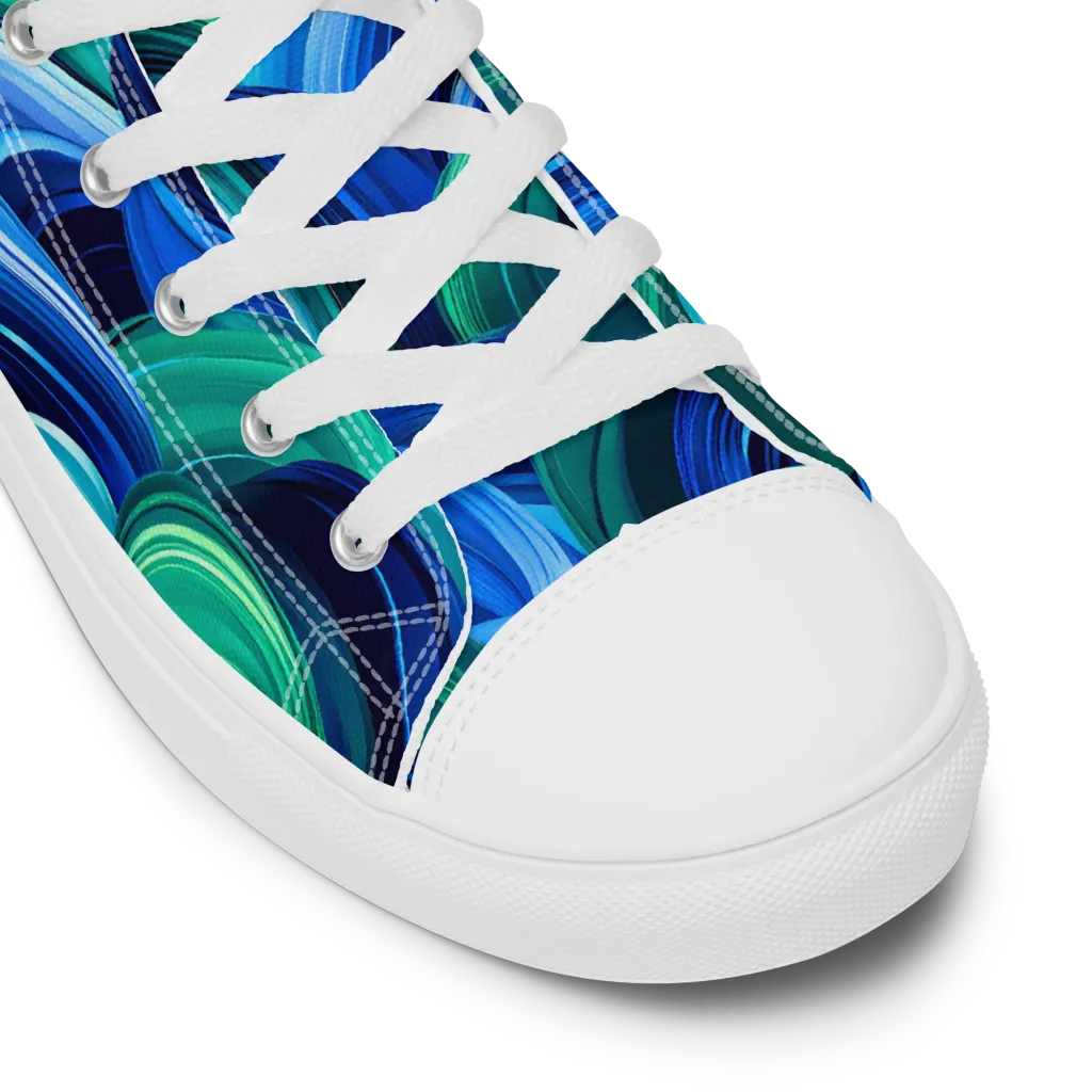 Emerald Surge on Men's High Top Canvas Shoes — Product details