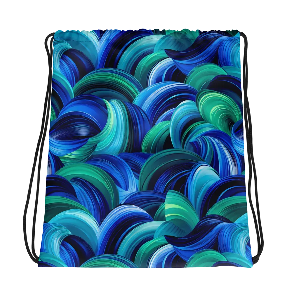 Emerald Surge on Drawstring Bag — Photo