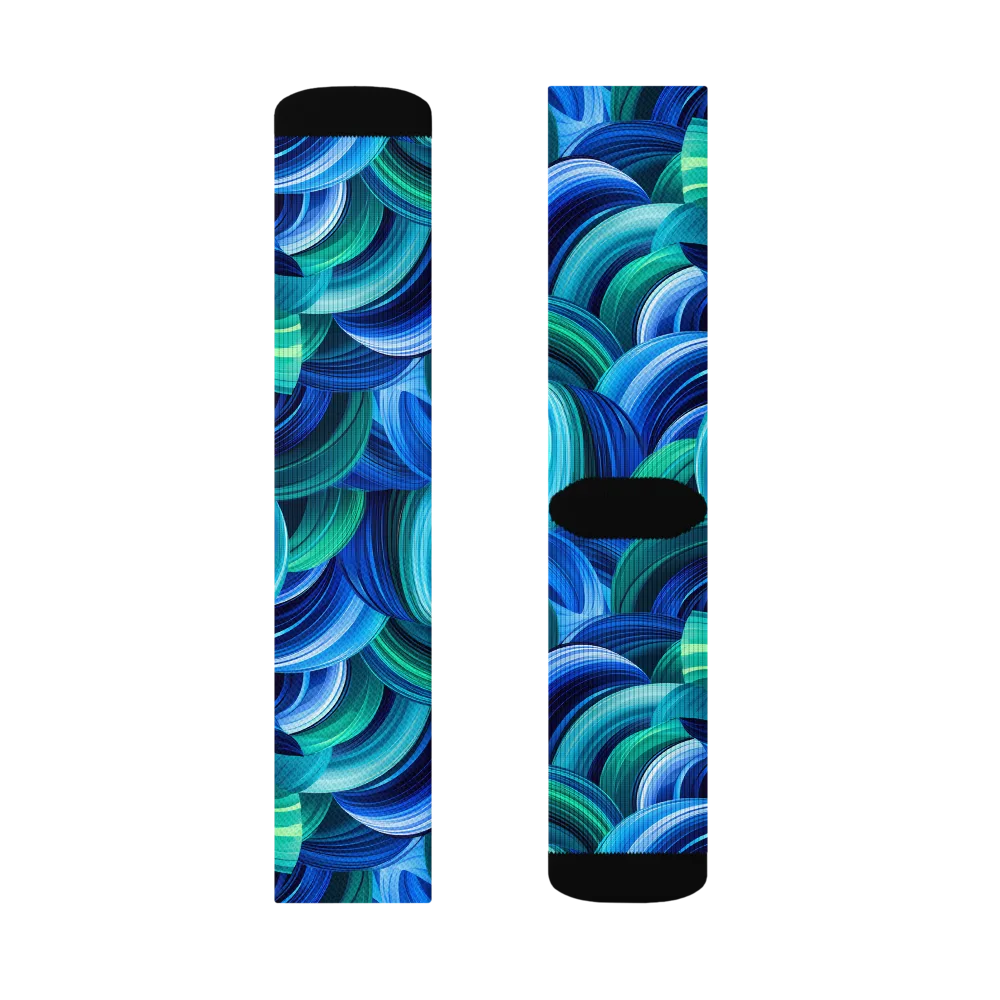 Emerald Surge on Socks — Left Sock