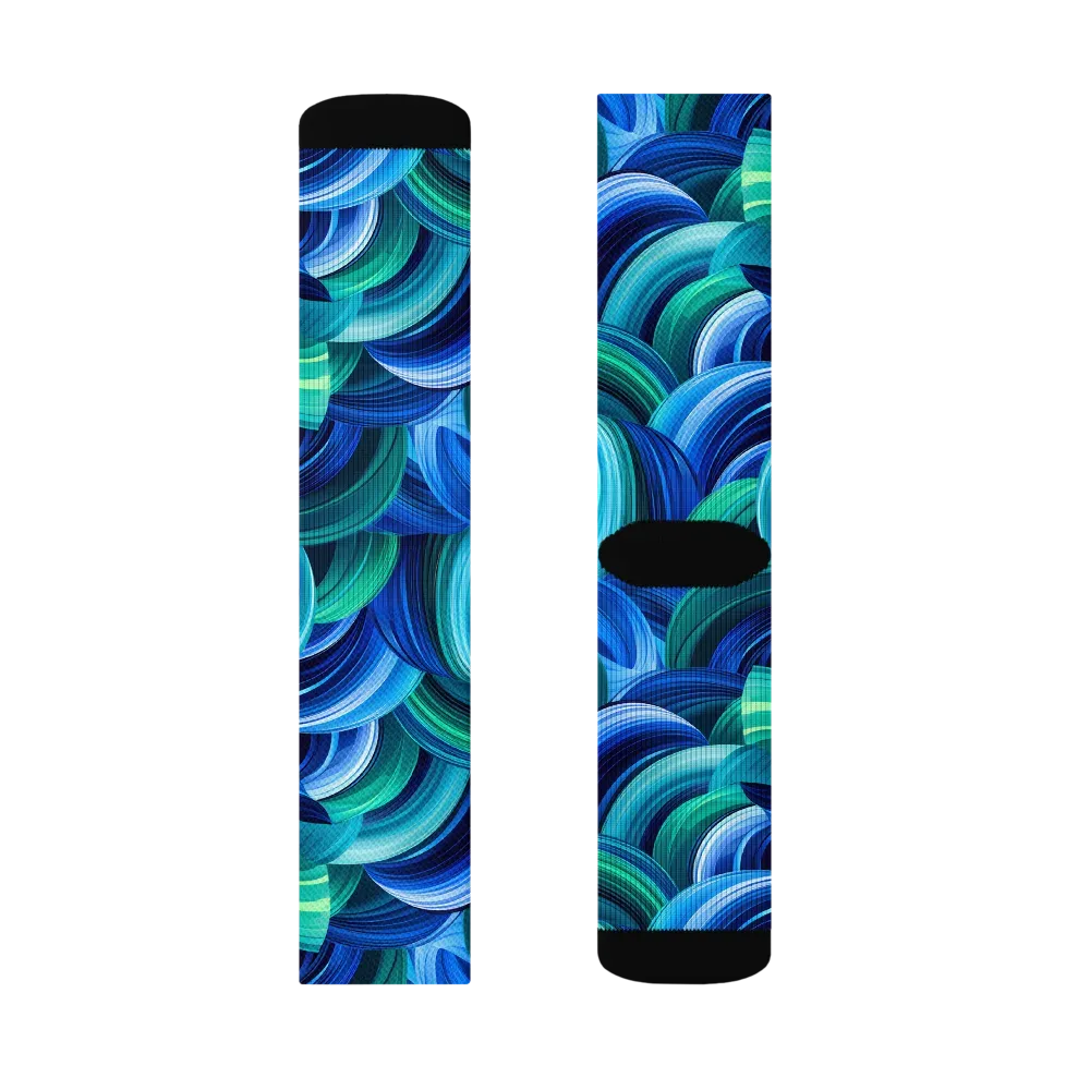Emerald Surge on Socks — Right Sock