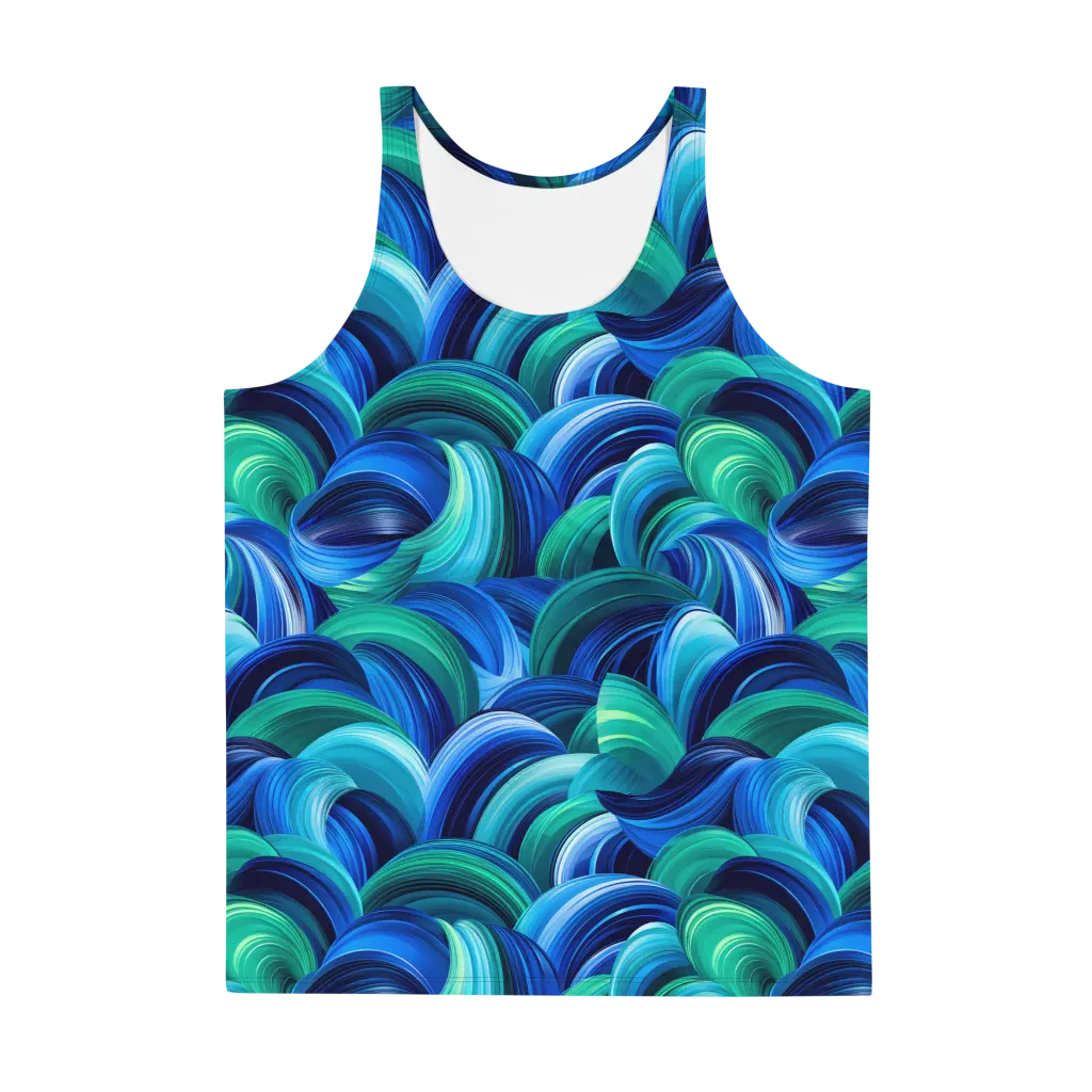 Emerald Surge on Men's Tank Top — Front