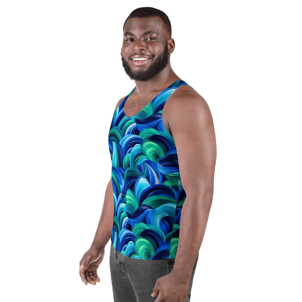 Emerald Surge on Men's Tank Top — Left Front