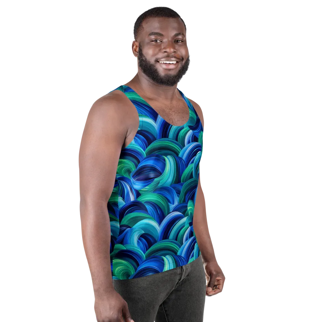 Emerald Surge on Men's Tank Top — Right Front