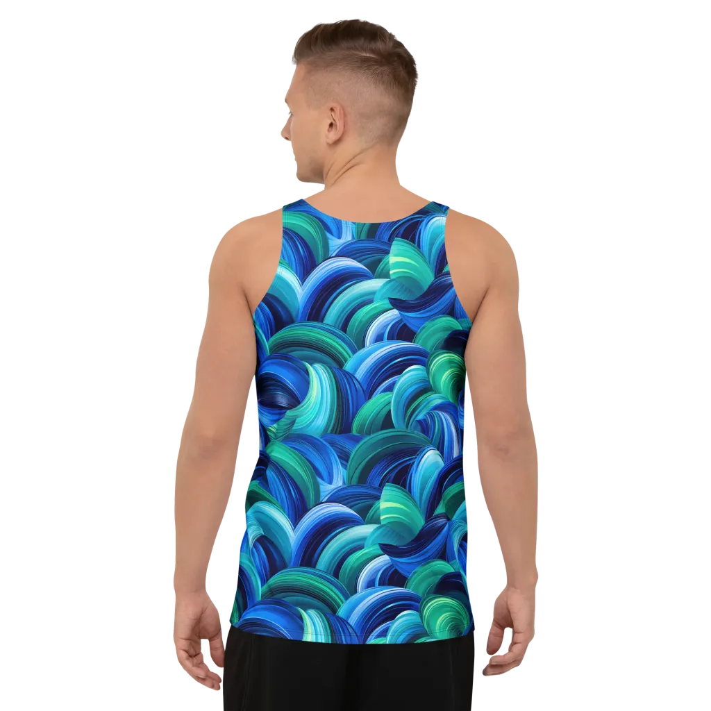 Emerald Surge on Men's Tank Top — Back