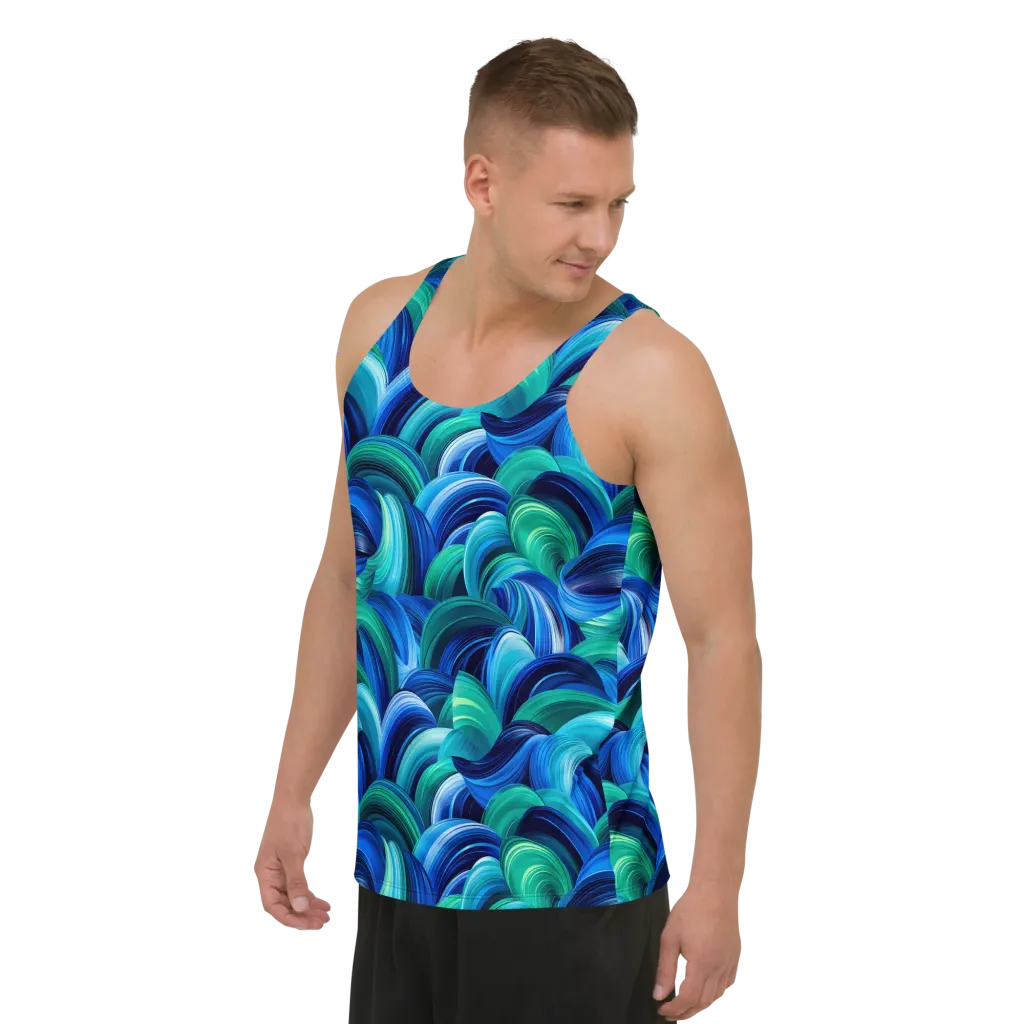 Emerald Surge on Men's Tank Top — Left Front