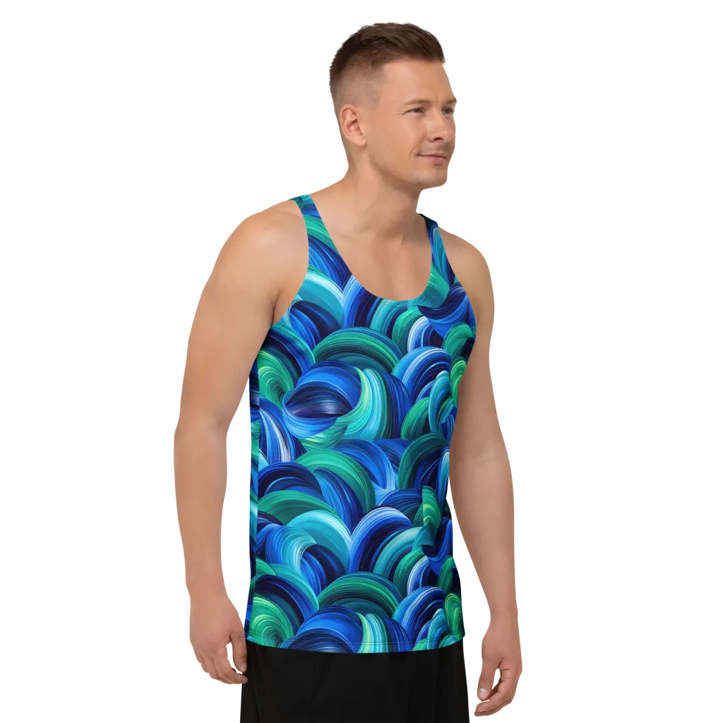 Emerald Surge on Men's Tank Top — Right Front