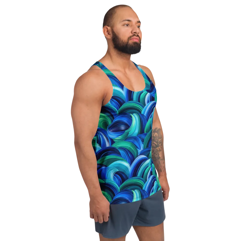 Emerald Surge on Men's Tank Top — Right Front