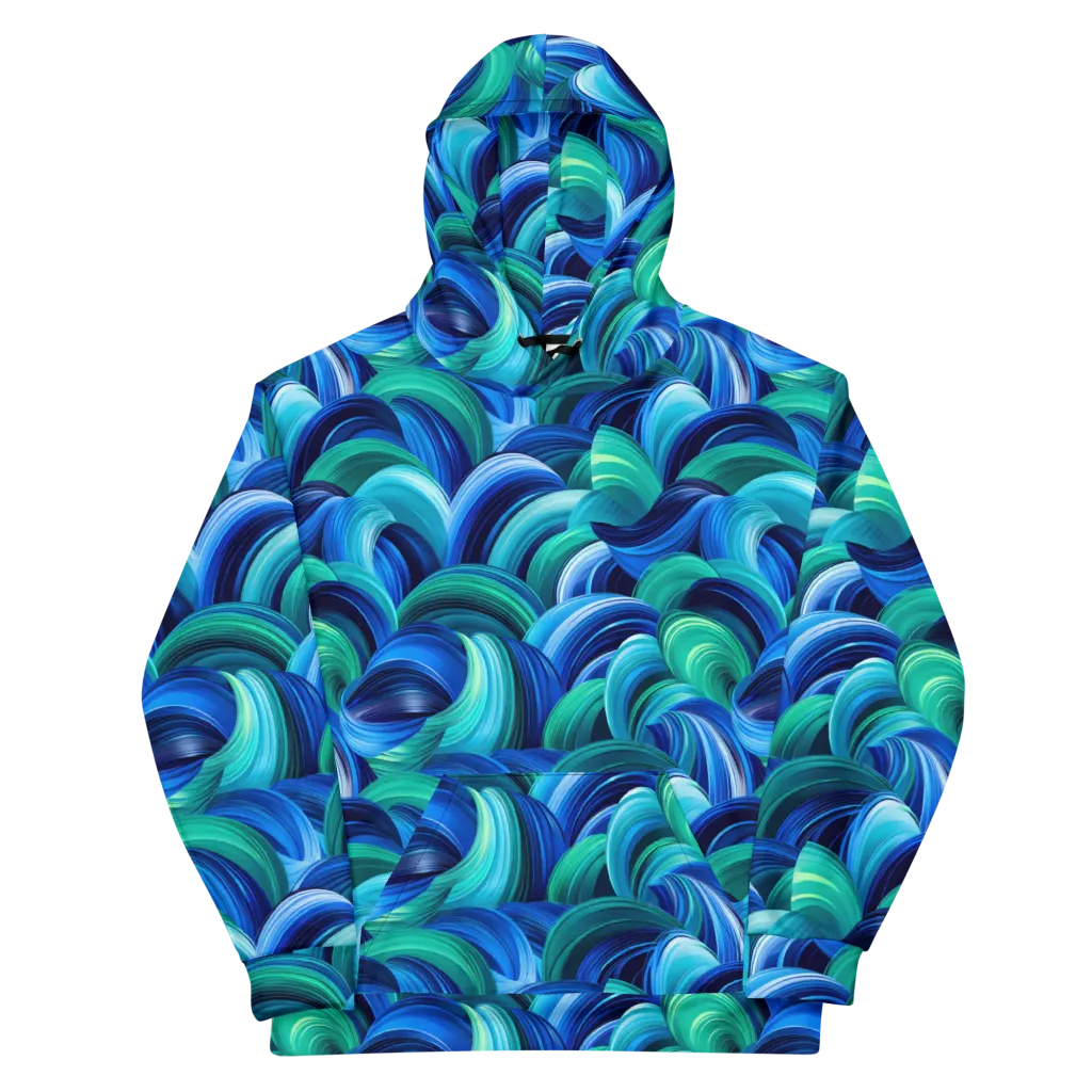Emerald Surge on Cotton Hoodie — Front