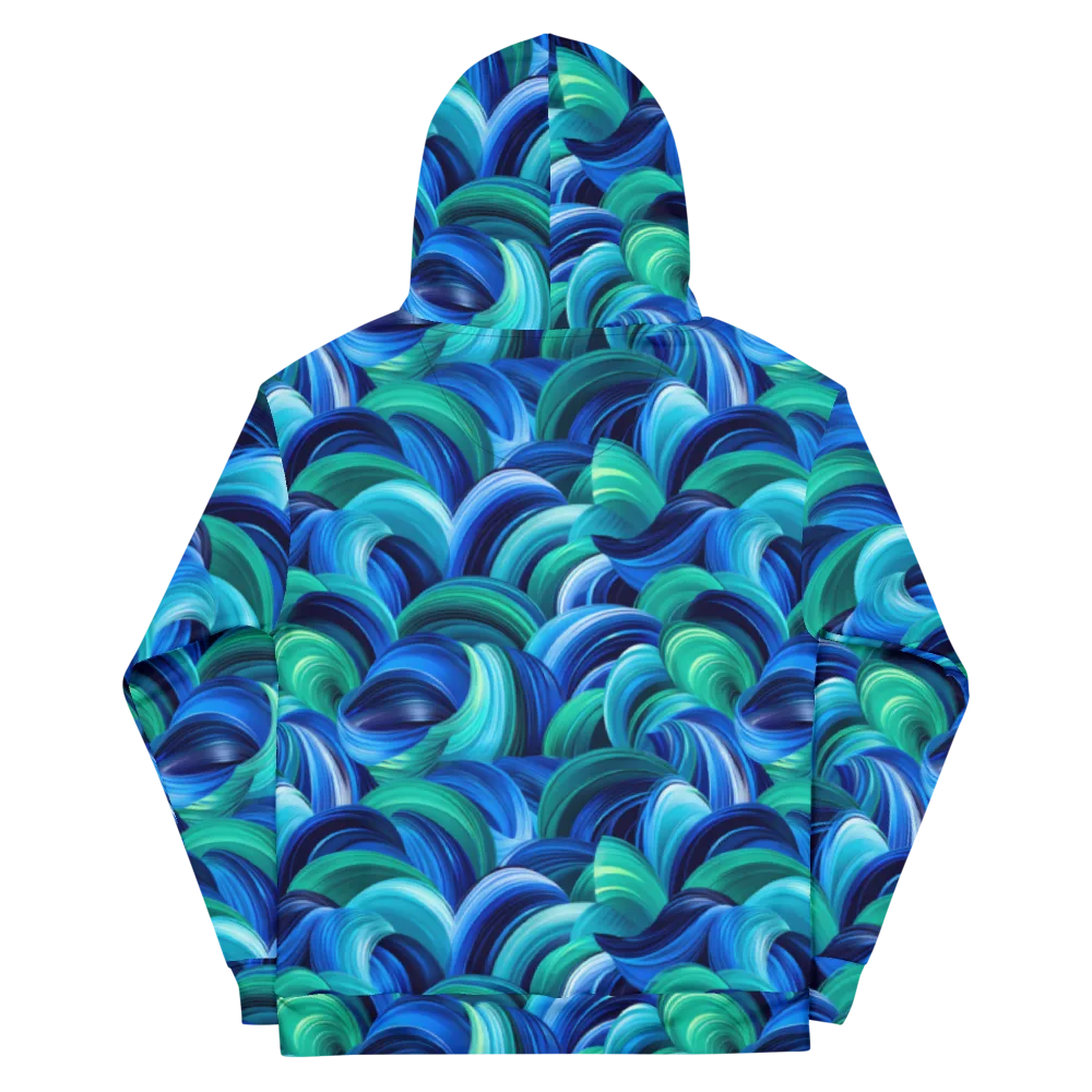 Emerald Surge on Cotton Hoodie — Back