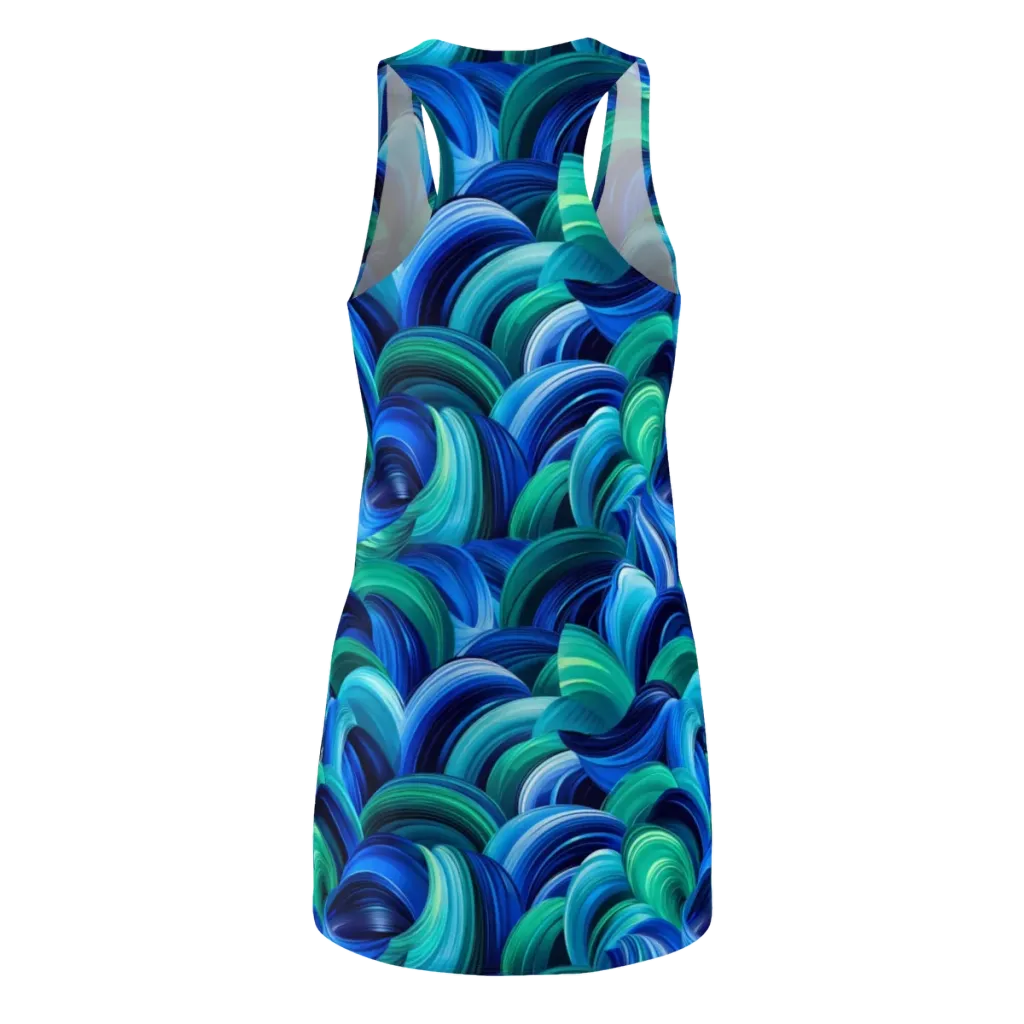 Emerald Surge on Racerback Dress — Back