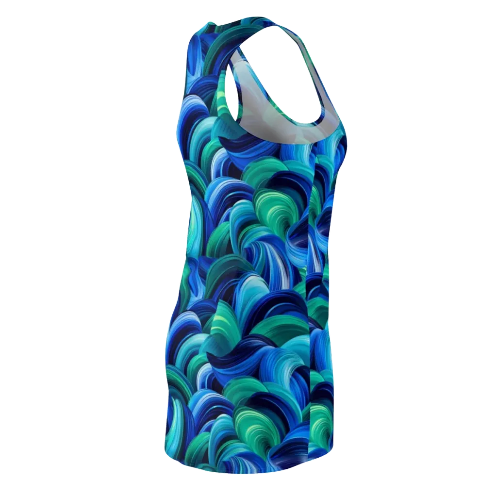 Emerald Surge on Racerback Dress — Back Side