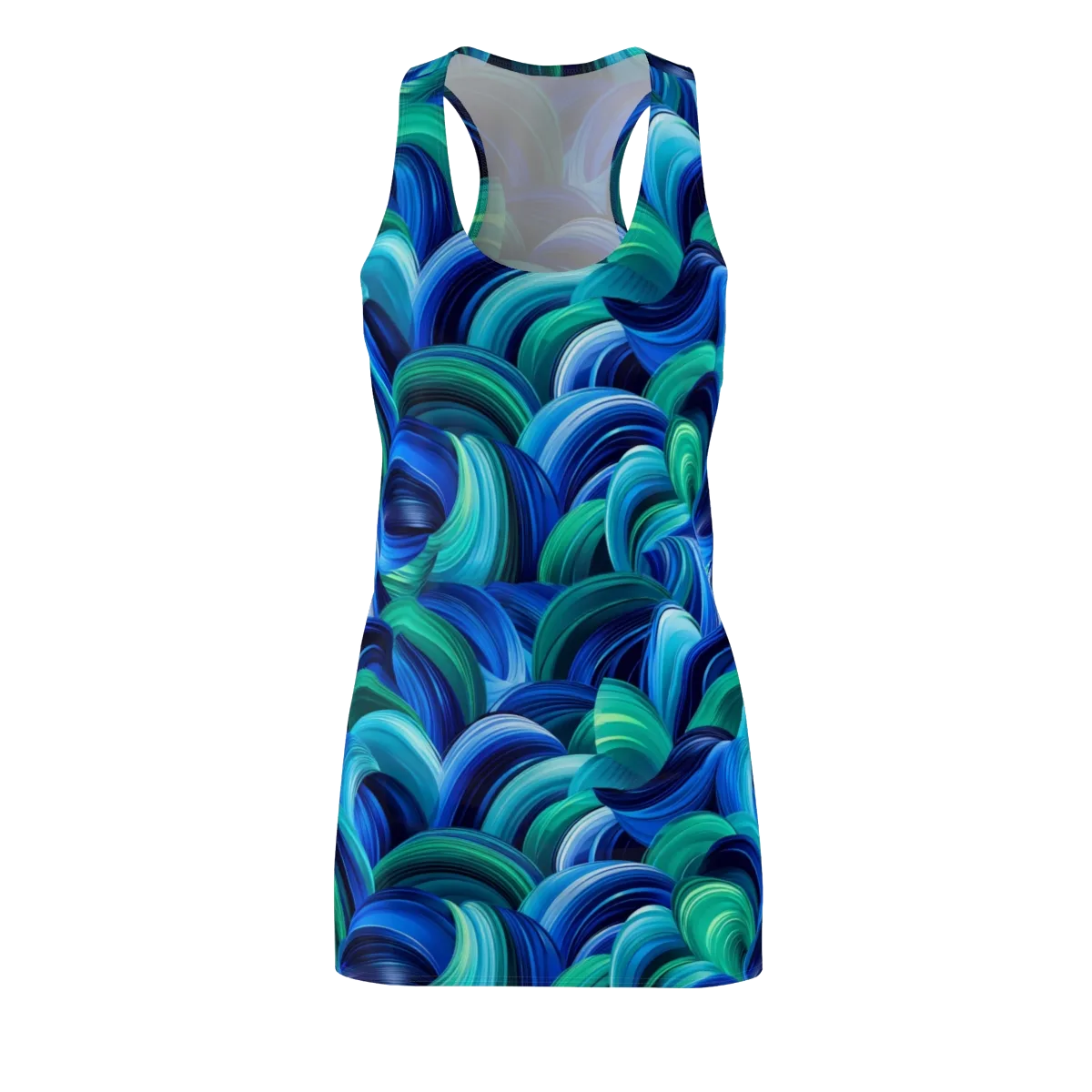 Emerald Surge on Racerback Dress — Front