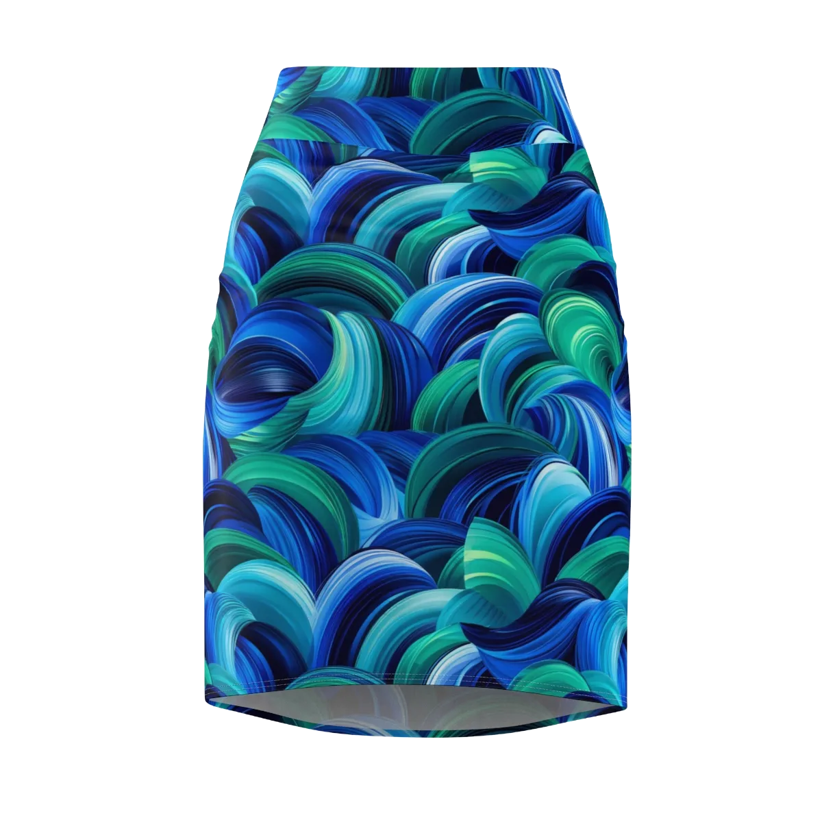 Emerald Surge on Pencil Skirt — Front