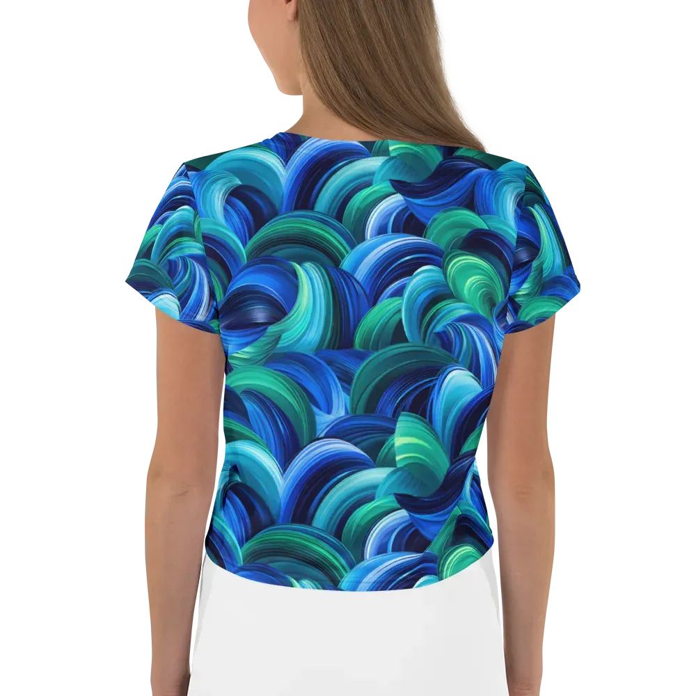 Emerald Surge on Crop Tee — Back
