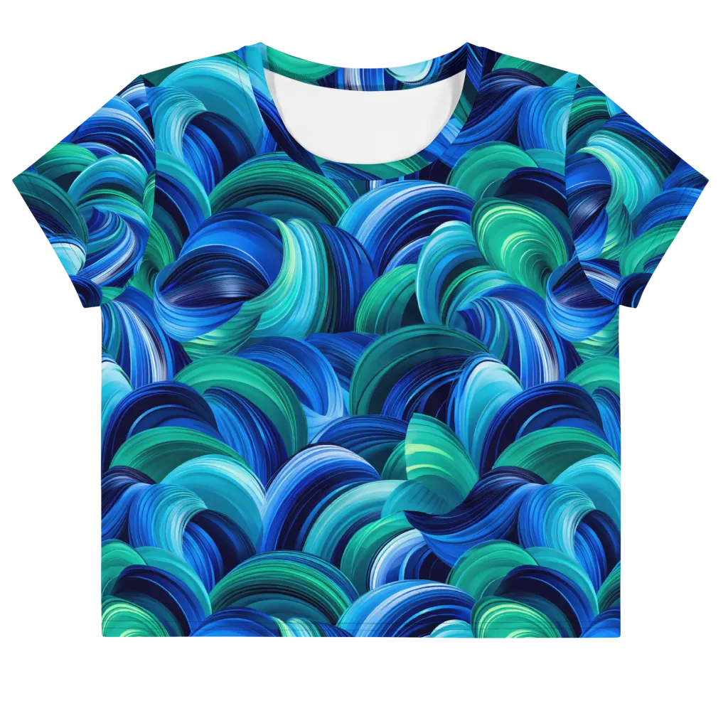 Emerald Surge on Crop Tee — Front