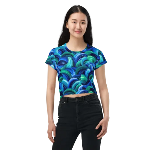 Emerald Surge on a Crop Tee
