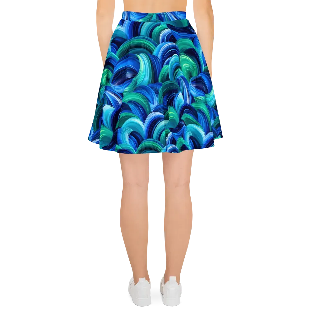 Emerald Surge on Skater Skirt — Back