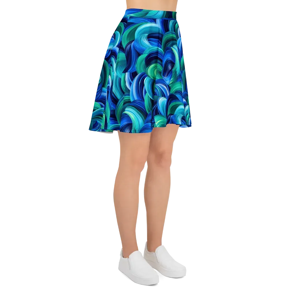 Emerald Surge on Skater Skirt — Right