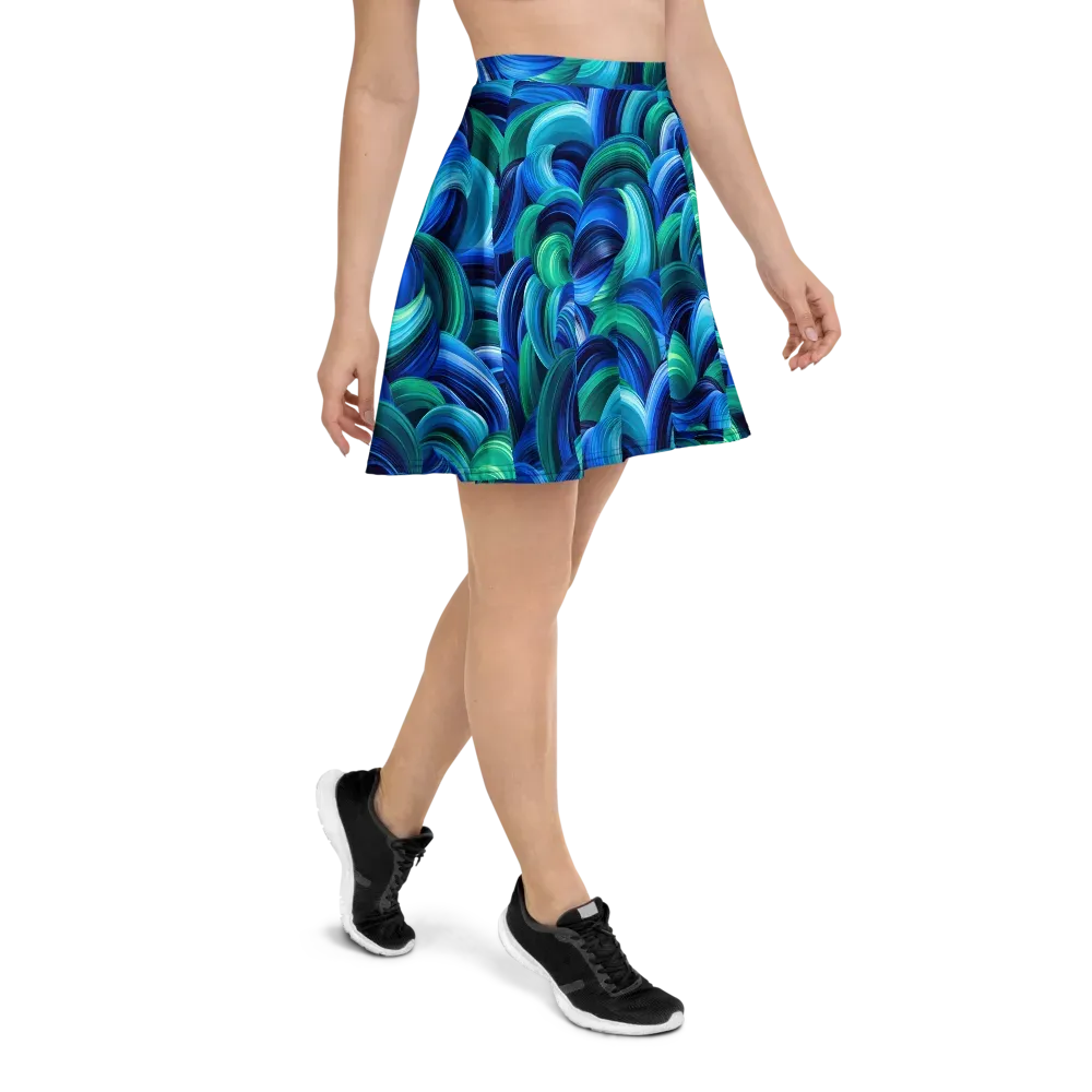 Emerald Surge on Skater Skirt — Right