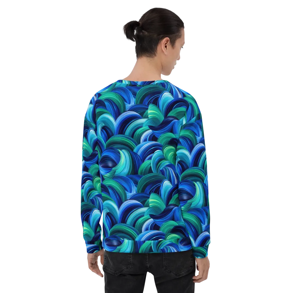 Emerald Surge on Sweatshirt — Back