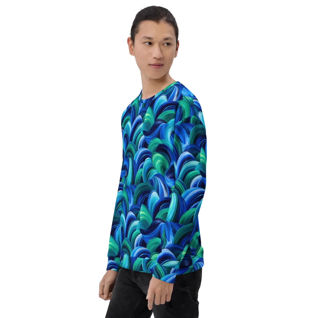 Emerald Surge on Sweatshirt — Left Front