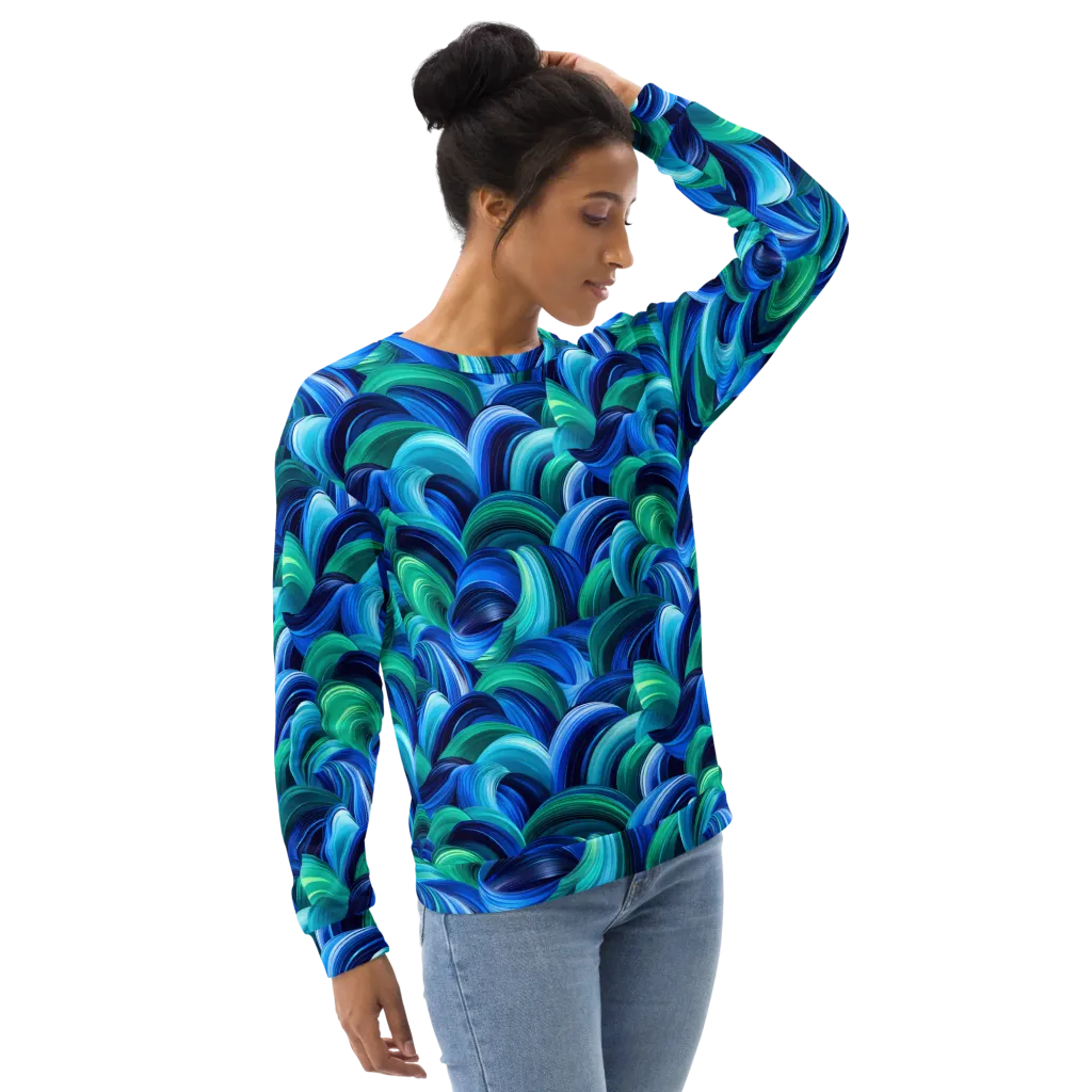 Emerald Surge on Sweatshirt — Right Front