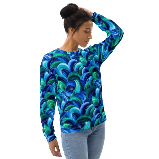Emerald Surge on a Sweatshirt