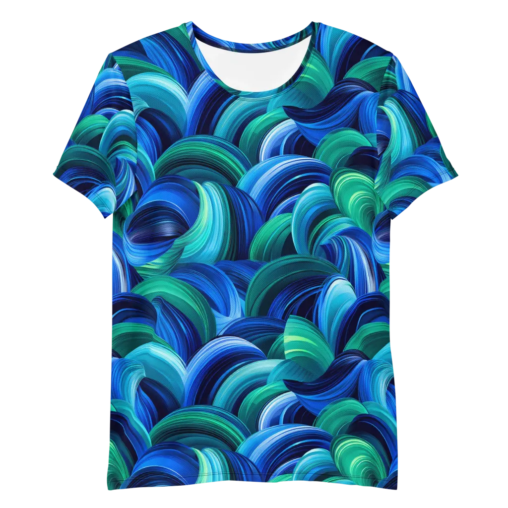 Emerald Surge on Men's Athletic T-Shirt — Front