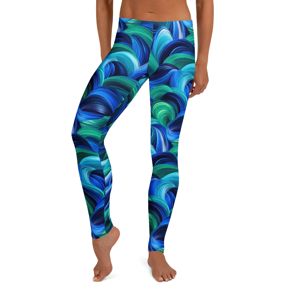 Emerald Surge on Leggings — Front