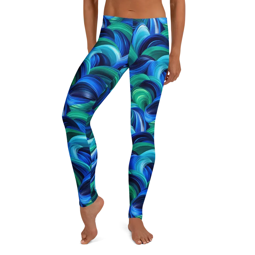 Emerald Surge on Leggings — Front