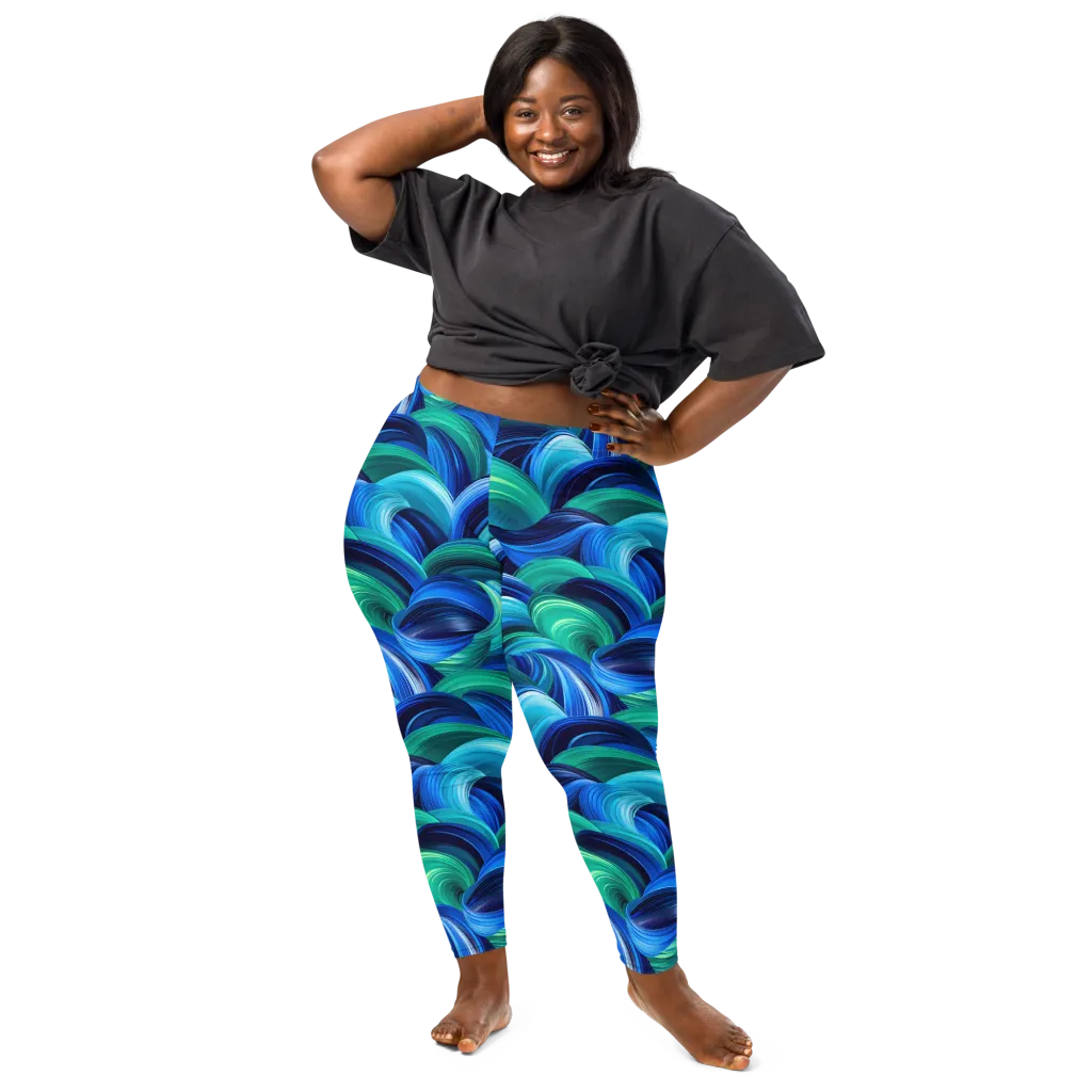 Emerald Surge on Leggings — Front