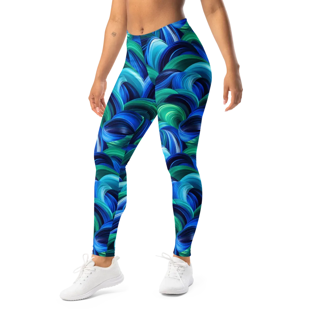 Emerald Surge on Leggings — Left Front