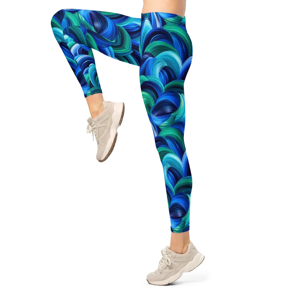 Emerald Surge on Leggings — Left