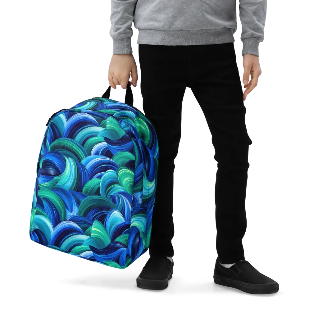 Emerald Surge on Minimalist Backpack — Zoomed-in