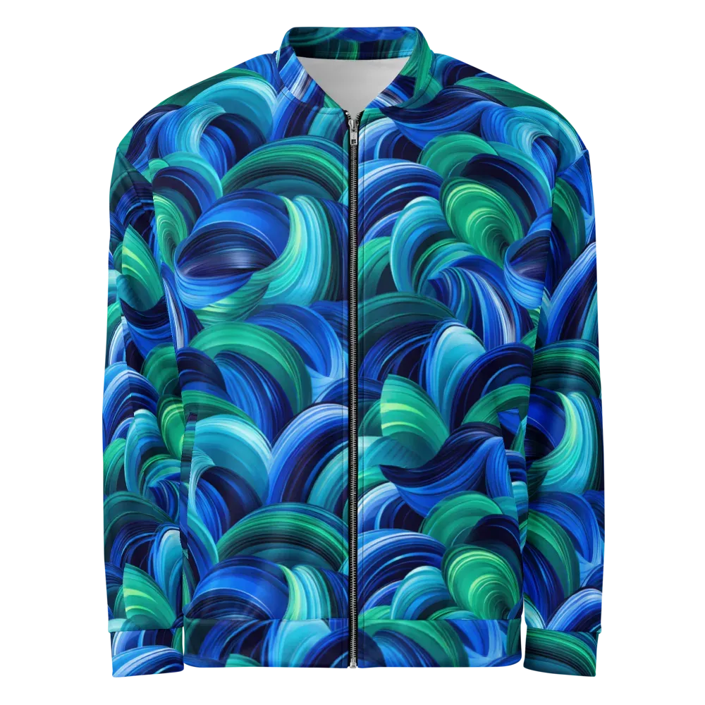 Emerald Surge on Bomber Jacket — Front