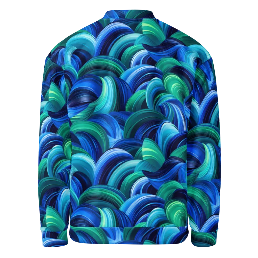 Emerald Surge on Bomber Jacket — Back